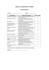 PowerPoint Skills Assessment Form