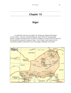 Ch. 10: Niger 1 Chapter 10 Niger As mentioned in the previous