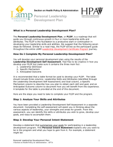 What is a Personal Development Plan