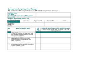Business Risk Review Audit Trail Template (Word 49KB)