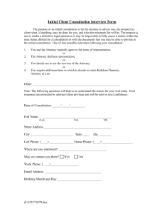 Initial Client Consultation Interview Form