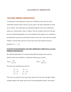 dynamic error coefficients