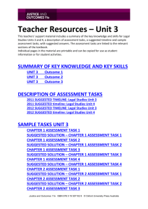 Teacher Resources – Unit 3 This teachers' support material includes