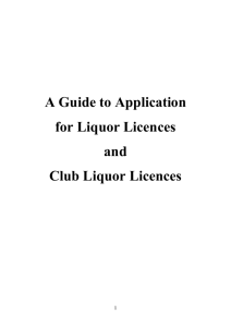 How to apply for Liquor Licence and Club Liquor Licence