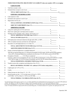 FORM FOR ESTIMATING 2004 INCOME TAX LIABILITY