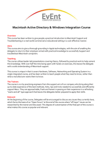 Macintosh Active Directory & Windows Integration Course