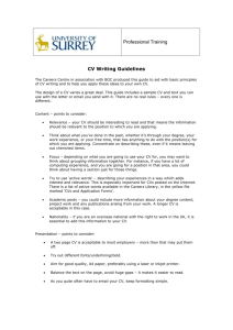 student cv guidelines