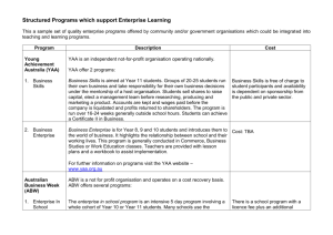 Structured Programs which support Enterprise Learning