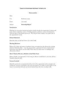 Grad Internship report template