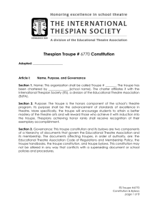 Thespian Troupe #6770 Constitution