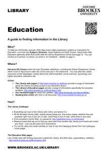 A guide to finding information in the Library