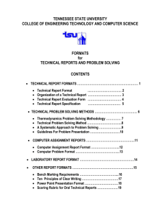 technical report formats - Tennessee State University