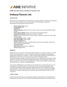 Embassy Flavours - Yves Landry Foundation