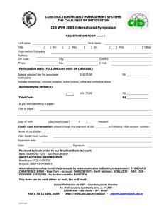 CIB W99 Registration Form