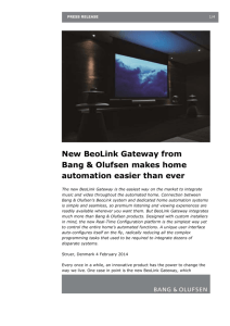 04.02.2014 - New BeoLink Gateway from Bang & Olufsen makes