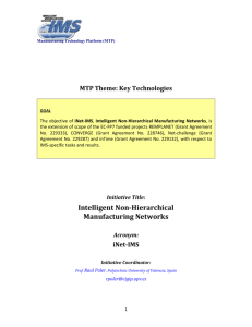 iNet-IMS MTP Initiative v1.3 - Intelligent Manufacturing Systems