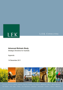 Advanced Biofuels Study - Appendix