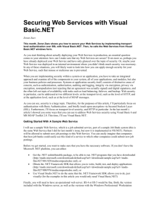Securing Web Services with Visual Basic 6