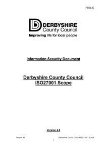 ISO27001 Scope - Derbyshire County Council