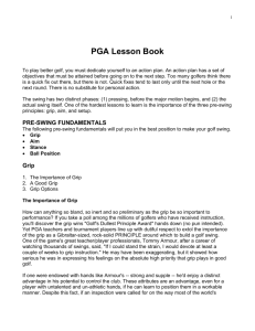 8-Page PGA Lesson Book