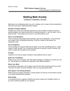 Math Anxiety - Bellevue College