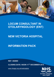 locum consultant in otolaryngology