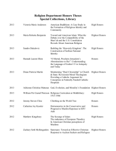 Honors Theses List 1972-2013