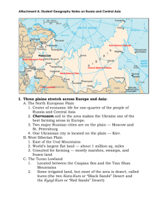 Attachment A: Student Geography Notes on Russia and Central Asia