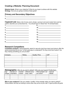 Website planning doc - Student Reference Page