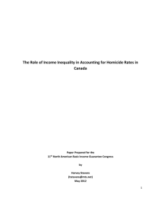 The Role of Income Inequality in Accounting for Homicide Rates in