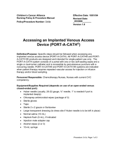 3.4.b Accessing an Implanted Venous Access Device