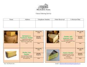 Cheese Ordering Service Tel: 01278 651154 Email
