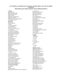 Every health care institution has a list of approved abbreviations