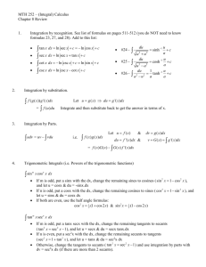 MTH 112 – Elementary Functions