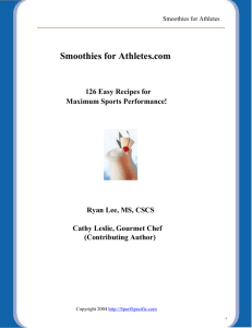 Smoothies for Athletes Smoothies for Athletes.com 126 Easy