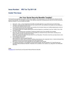 IRS Tax Tip 2011-26 Are Your Soc Sec Benefits Taxable