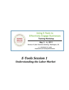 E-Tools Session 1: Understanding the Labor Market