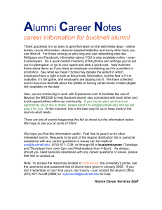 Alumni Career Notes - Bucknell University