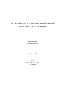 The effect of retroactive interference on learning anatomy