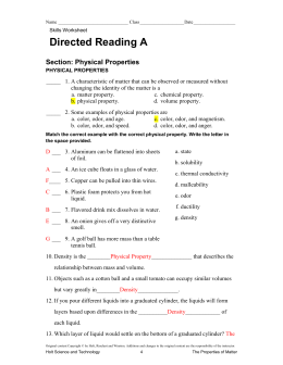 Environmental Science - Chapter 9 Worksheet