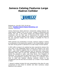 Jameco Catalog Features Large Hadron Collider