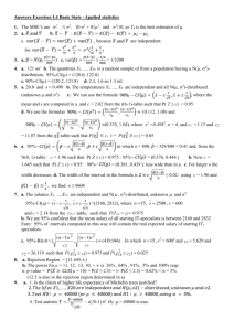 Answers Exercises L4 Basic Stats –Applied statistics The MSE's are