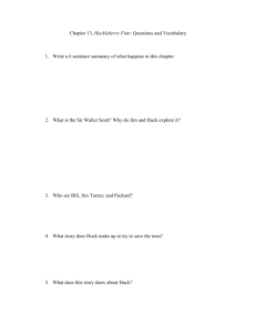 Chapter 13, Huckleberry Finn: Questions and Vocabulary