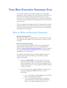 Your Best Executive Summary Ever