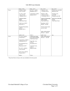 Fall 2008 Exam Schedule - Cleveland