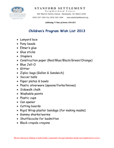 Children's Program Wish List