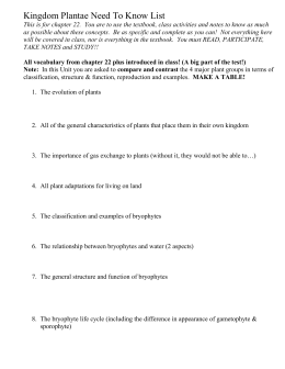 Mosses & Ferns: Station Worksheet