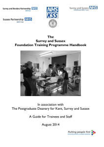 Foundation Handbook 2014 V1 - Surrey and Sussex Healthcare