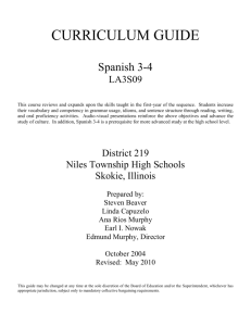 curriculum guide - Niles Township High School District 219
