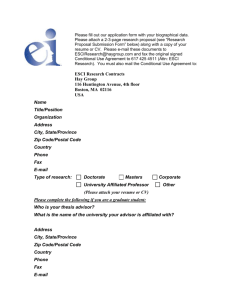 ESCI research application form